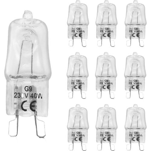 G9 Eco Halogen Light Bulbs G9 220 - 230V 40W Capsule LED Lamp Bulbs Inserted Beads Crystal Lamp Halogen Bulb 3000K (Warm White)