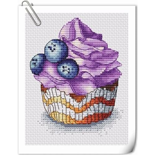TD Bonnie Rabbit - Birthday cross stitch kit Animal cotton thread Love lock canvas stitching embroidery Magazine Blueberry Cake