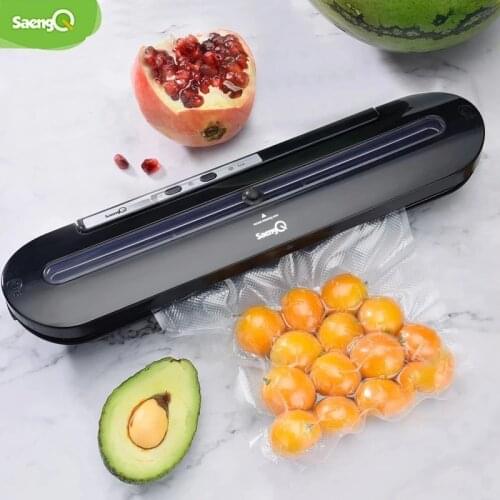 SaengQ Food Vacuum Sealer Automatic Commercial Household Food Vacuum Sealer Packaging Machine Include 10Pcs Bags 220V/110V