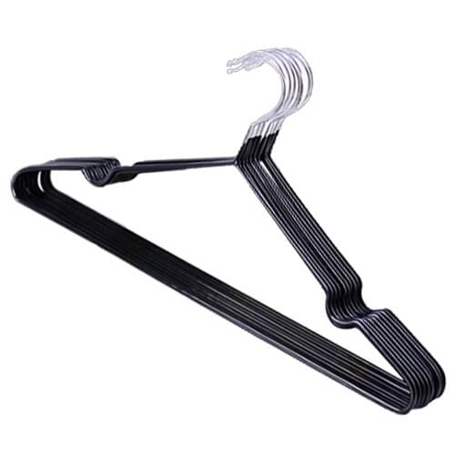 10 pcs/lot Children Adult Non-Slip Metal Shirt Trouser Hook Hangers Coat Hanger Clothes Accessories Rack black