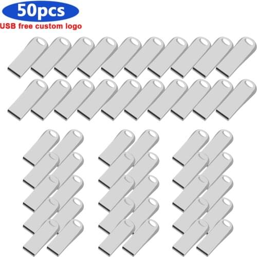 50pcs/lot free Personalize logo High Speed Waterproof USB 2.0 Usb Flash Drive 128GB 64GB 32GB 16GB Pen drive Flash Memory Stick