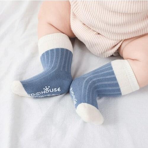 Newborn Infant knit Anti Slip Knee High Socks Boys Girl Spring Autumn Kids Toddler Cute Color Cotton Long Sock Baby Accessories