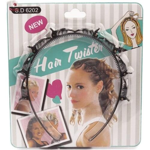 Fashionable Korean Multi-Layer Hollow Woven Bangs Headband Head Buckle Partition Clip Hair Band Hair Clip Hair Accessories tool