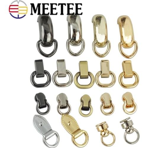 10/20pcs Meetee Bags Strap Chain Hook Buckle Handle Swivel Rivet Screw Side Clasp Ring DIY Metal Nail Hooks Leather Craft