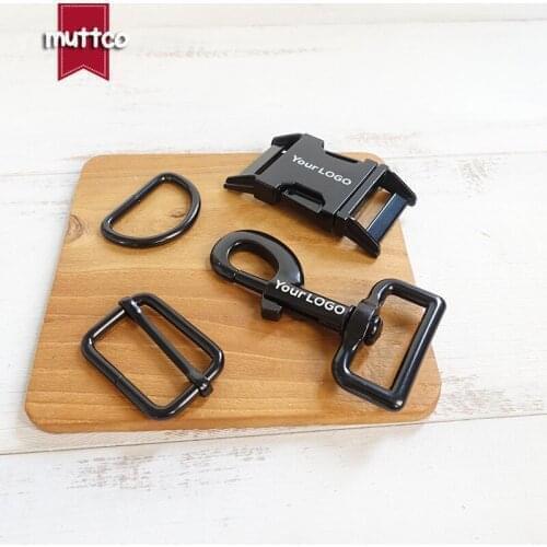 20sets/lot (metal buckle+adjust buckle+D ring+metal dog clasp/set) engraved buckle 30mm DIY dog collar leash accessory