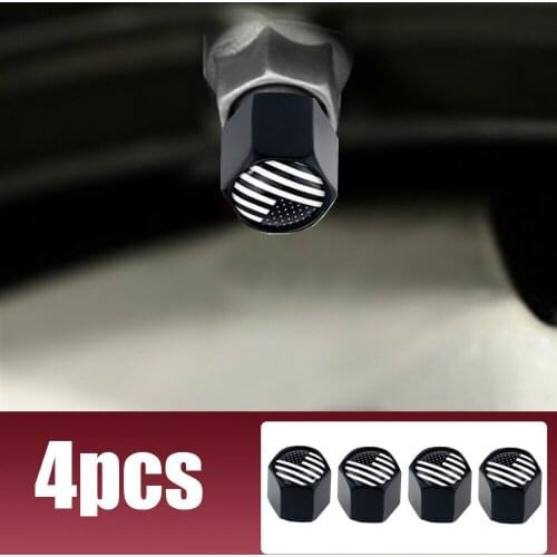 4pcs American Flag Wheel Tire Valve Cap Stem Cover For Car Accessories Universal Wheel Tire Cap Air Valve