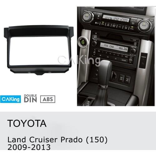 Car Fascia Radio Panel for Toyota Land Cruiser Prado (150) 2009-2013 Dash Kit Install Console Facia Plate Bezel Adapter Cover