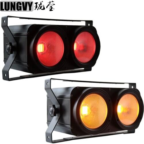 Free Shipping 2pcs/lot NEW 2pcs 100W RGBWA UV 6 IN 1 Cob Led Par Can Light For Disco Stage Bar Club