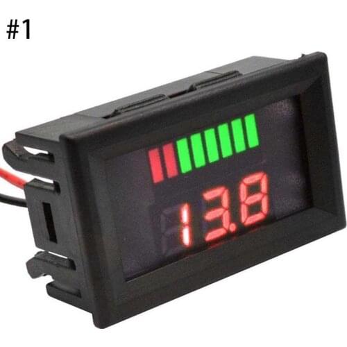 0.56'' Blue LCD Digital Voltmeter 12V 24V 60V 72V Vehicle Battery Capacity Indicator Car Motorcycle Voltage Tester Battery Gauge