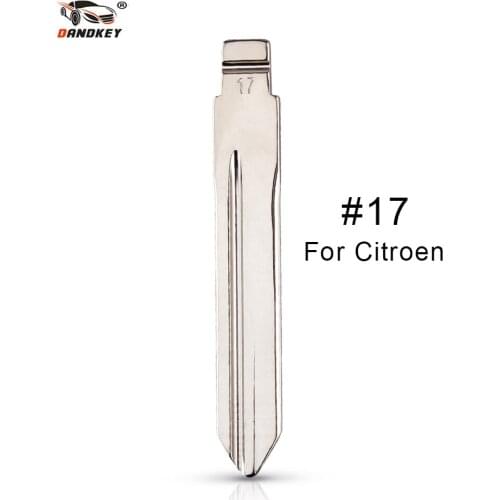 Dandkey 17# Replacement Flip Remote Key Blade Car Key blank For Citroen Elysee Picasso Remote Key Fob No.17