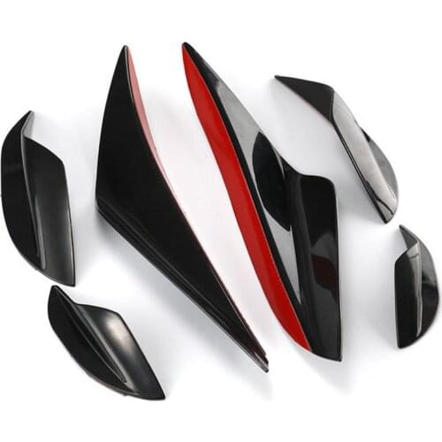 For BMW E90 E92 E93 M3 05-12 6X Front Bumper Canards Lip Splitters Glossy Black