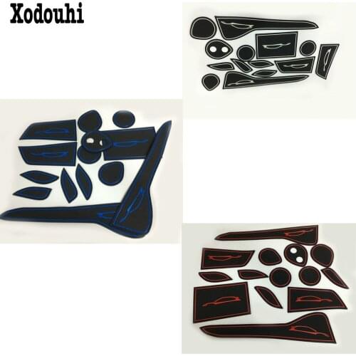 For Toyota CHR C-HR 2017 2018 car styling inner Groove Gate Slot Armrest Storage Rubber non-slip mats mat door pad cup 14pcs