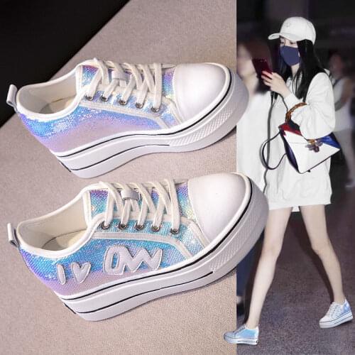 Women Canvas Shoes Fashion Low Top Sneakers Spring Female Footwear Pumps Platform Vulcanized Shoes