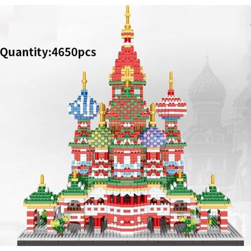 Assemble Russia Architecture Saint Basils Cathedral Building Blocks Toy Educational Bricks Kids Gifts