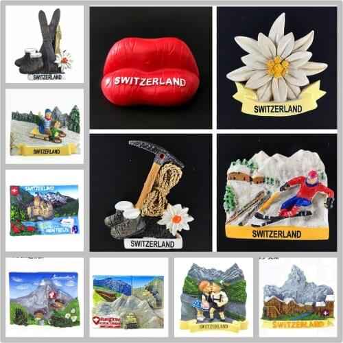 Europe Switzerland Flavor Landmark Magnet Tourist Souvenirs Refrigerator Magnetic Stickers Decoration Articles Travel Gifts