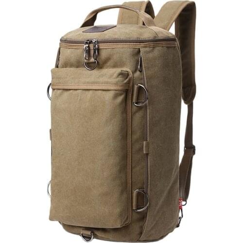 NANCY TINO Canvas Backpack Multi-function Travel Large Capacity Military Tactical Pack Army Men Shoulder Bag Outdoor Camping Bag