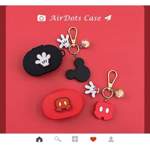 Cartoon Key Ring Cute Cover for Airdots Case for Xiaomi Redmi Airdots Youth Soft Silicone Protective Shell Charging Box Keychain