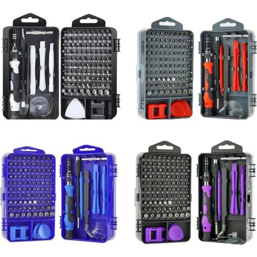 115 in 1 Precision Screwdriver Bit Combination Set for Computer Phone Watch Tablet DIY Electronic Repair Disassembly Tools Box