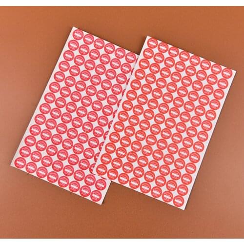 2sheets (total 208Pcs) Universal Guaranteed VOID Sticker Toy Strong Adhesive Warranty Fragile Seal Label Sticker 10x10mm