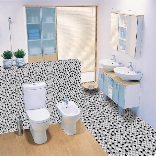 Nordic Black white mosaic brick sticker living room bedroom wallpaper wall sticker kitchen oilproof bathroom waterproof sticker