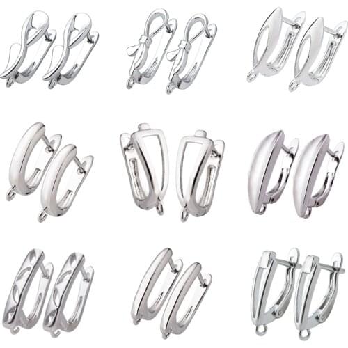 Peixin 2020 New Womens Earrings Handmade Jewelry Making Supplies DIY Earrings Hook Accessories Silver Color Earring Findings