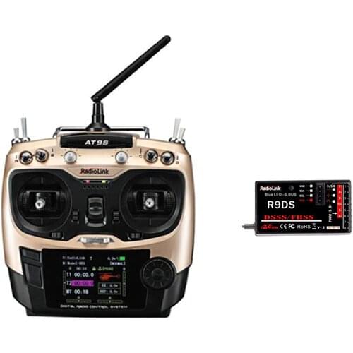 Radiolink AT9S PRO 2.4G 9CH System Transmitter with R9DS Receiver AT9 Remote Control update vision for quadcopter Helicopter