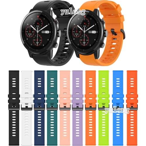 New Soft Silicone Watch Strap Band For Huami Amazfit Stratos 2 2S 3 PACE Smart Watch 22mm Wristband bracelet for GTR 47mm GTR2