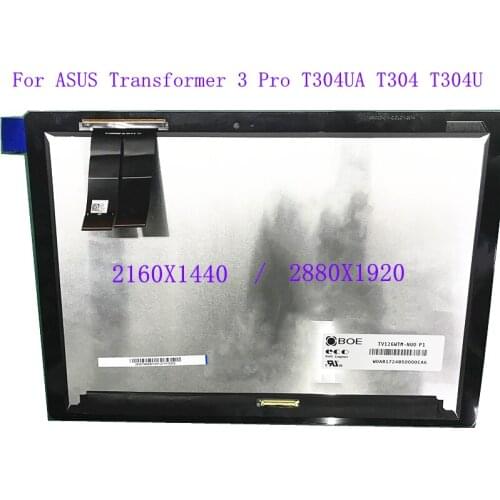 12.6" tablet LCD TOUCH SCREEN for ASUS Transformer 3 Pro T304UA T304 T304U display matrix assembly replacement