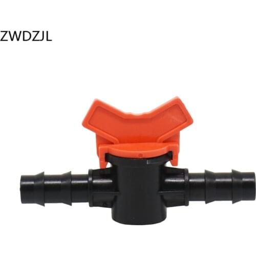 Garden irrigation hose tap 16mm irrigation valve 5/8 Mini Valve 2 way tap waterstop connectors barb Drip adapter 1pcs
