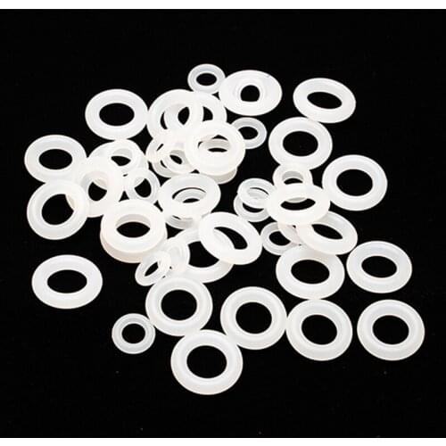 50pcs Red/White VMQ Silicone O Ring Gasket CS 1.9mm OD 5mm-20mm Silicon Food Grade O-Ring Seal Washers Rubber o Rings Seals
