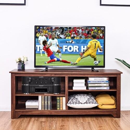 Goplus 58" TV Stand Entertainment Media Center Console Wood Storage Furniture w/ Shelf Home Furniture HW63110