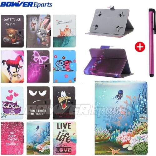 Universal Cover For Lenovo tab a8 A5500 A8-50 a5500-h a5500-f 8 inch Tablet Printed PU Leather Stand Case