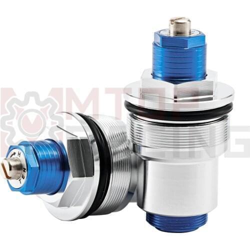 Preload Fork Caps Fork Screws For Yamaha FZR600R FZR600 Genesis 1995 4JH-23111-10-00 Fork Bolts Silver Blue