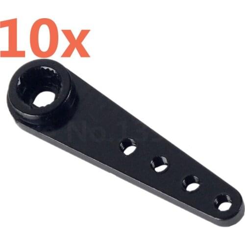10Pieces Aluminum 37mm 25T Metal Extension Steering Servo Arm Horn For 1/10 Scale Models RC Cars Crawler Parts