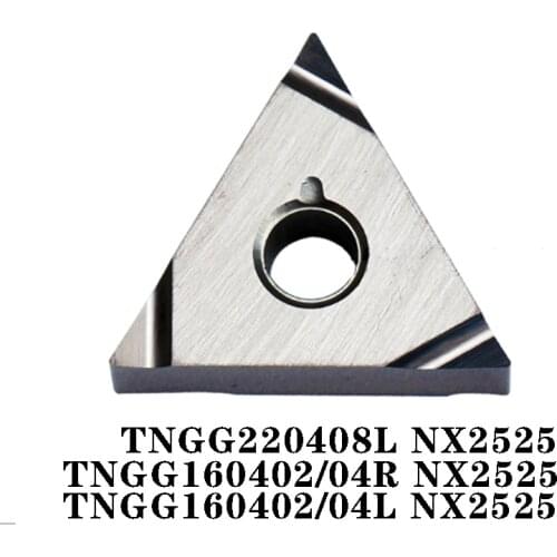 100% Original TNGG TNGG160402L NX2525 TNGG160402R TNGG160404L TNGG160404R TNGG220408L 10pcs CNC lathe Insert Carbide Blade 16MM