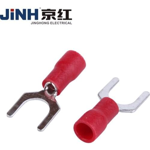 100Pcs Electrical Insulated Wire Cable Terminal SV1.25-5 Crimp Connector Spade