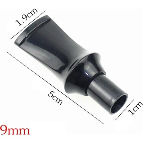 Pipe accessories consumables resin cigarette holder solid wood tobacco pipe tail curved mouthpiece straight handle