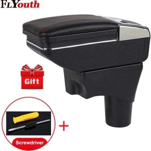 Car Armrest Box For Nissan Sunny Versa 2011-2016 Pu Leather Central Store Content Box Cup Holder Car-Styling Accessories Parts