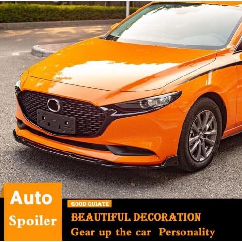 For Mazda 3 Axela Body kit spoiler 2020 NEW Mazda 3 front Bumper Diffuser Protector Rear lip rear spoiler ABS Plastic 3Pcs