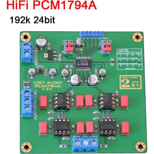 DYKB HiFi PCM1794A DAC Decoder module 24bit 192k Gold PCM1794 IIS Audio Digital Module I2S interface NE5532 NE5534