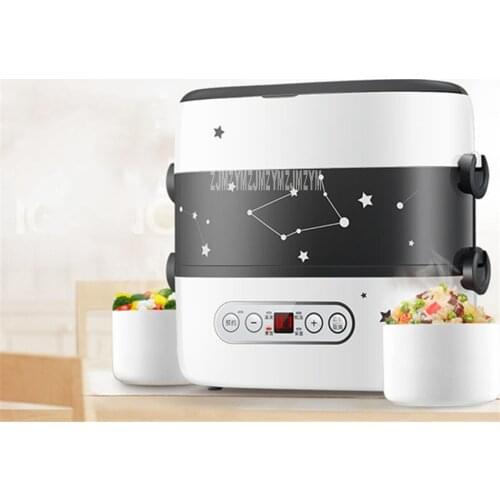 220V 0.37Lx4 Ceramic Tank Portable Electric Heating Lunch Box Food Warm Heater Stewing Soup Steaming Food Rice Cooker Machine