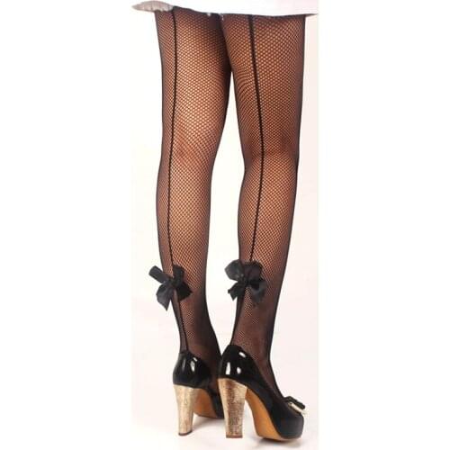 Bow Diamond Fishnet Tights Women Pantyhose Black Khaki Women Stockings Sexy Elasticity Glitter Nylon Carnival Stockings Female