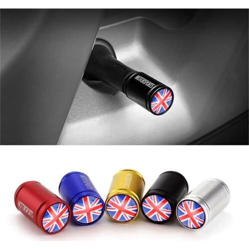 4pcs/lot UK England Flag Motorcycle Car Tire Wheel Valve Caps Tyre Valve Dust Caps For Renault Land rover Peugeot Kia Mazda Audi