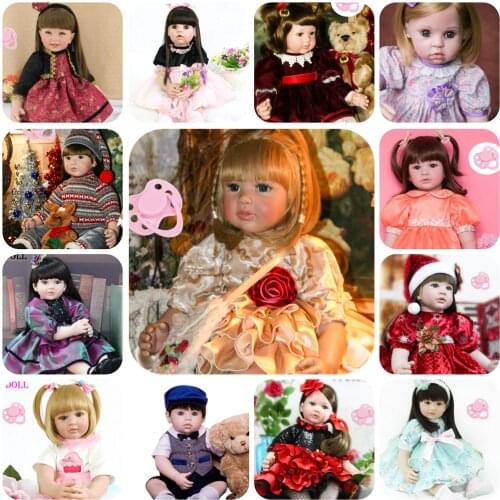 60cm Silicone Vinyl Reborn Baby Doll Toy Lifelike Princess Toddler Alive Bebe Birthday Gift Girls Play House Boneca