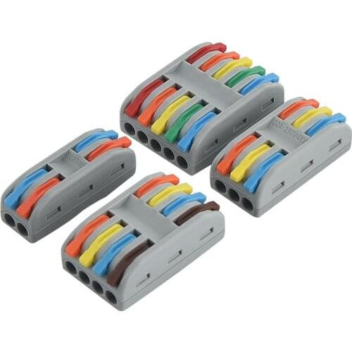 Mini Fast Wire Cable Connectors Universal Compact Conductor Spring Splicing Wiring Connector Push-in Terminal Block SPL 2 SPL3
