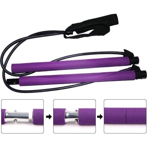 Multi-functional Portable Pilates Bar Yoga Gym Stick for Fitness Workout Stretch Twisting Sit-Up Bar