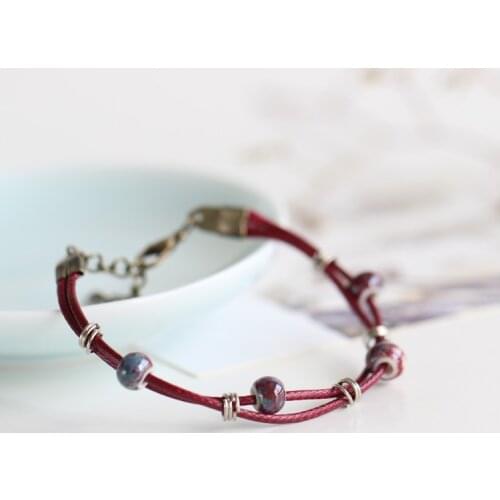 Drunk Confidante hand woven fashion simple ceramic bracelet Jewelry hot girls #1349