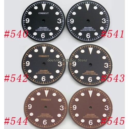 Corgeut 30.5mm Black/Coffee Dial Faces Kit ETA 2824/2836 Miyota 8205/8215 Automatic Movement Mens Watch