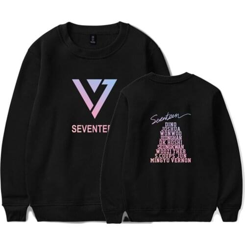 Seventeen Pullovers Print O-neck Hoodies Couple Sweatshirts Autumn Fleece Clothes Unisex Kpop Sweatershirts 4xl