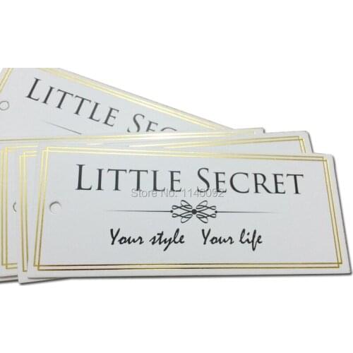 Custom garment cardboard paper tags/clothing printed hang tag/swing tag/golden silver stamping tags/labels 1000 pcs a lot